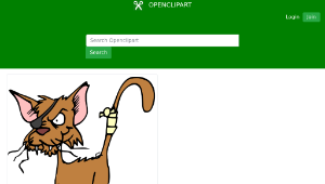 openclipart圖庫：Fighting cat縮圖