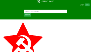 openclipart圖庫：hammer and sickle in star縮圖