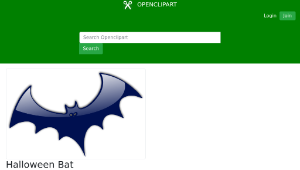openclipart圖庫：Halloween Bat