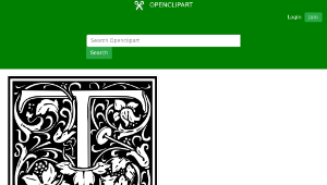 openclipart圖庫：William Morris Letter T-資源代表圖
