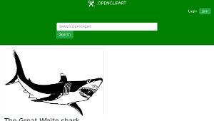 openclipart圖庫：The Great White shark-資源代表圖