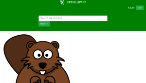 openclipart圖庫：Cartoon beaver-資源代表圖