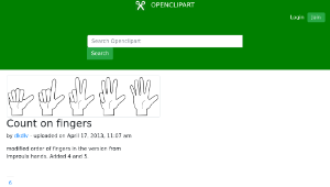 openclipart圖庫：Count on fingers-資源代表圖