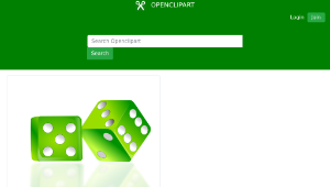 openclipart圖庫：Dice Icon by netalloy縮圖