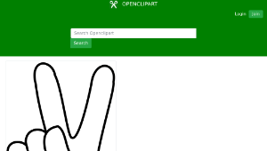 openclipart圖庫：Signe de paix / peace sign縮圖