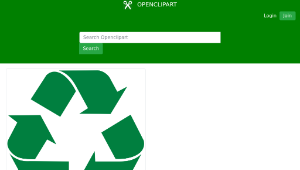 openclipart圖庫：Green recycling-資源代表圖