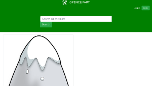 openclipart圖庫：Mountain in a Cartoon Style-資源代表圖