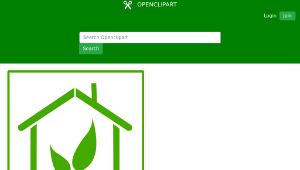openclipart圖庫：eco green house icon-資源代表圖