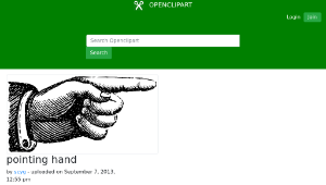 openclipart圖庫：pointing hand縮圖