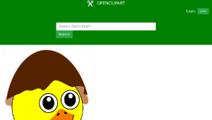 openclipart圖庫：Funny Chick Cartoon Newborn