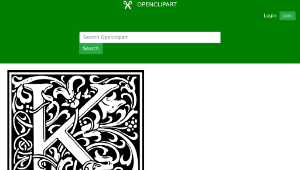 openclipart圖庫：William Morris Letter K-資源代表圖