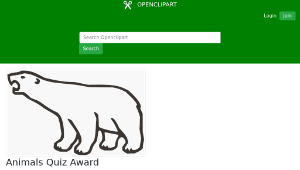 openclipart圖庫：Animals Quiz Award-資源代表圖