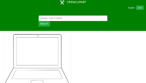 openclipart圖庫：ordinateur portable / laptop縮圖