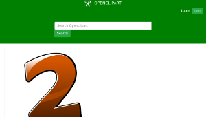 openclipart圖庫：Glossy Number : Two