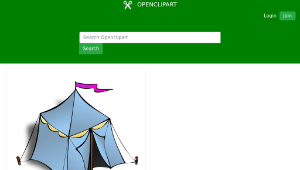 openclipart圖庫：RPG map symbols: Tent-資源代表圖