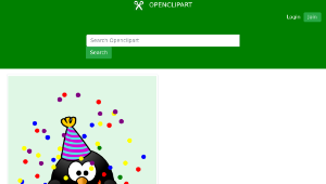 openclipart圖庫：Birthday Card with penguin-資源代表圖