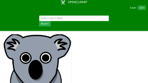 openclipart圖庫：Cartoon Koala縮圖