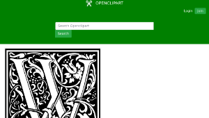 openclipart圖庫：William Morris Letter W-資源代表圖