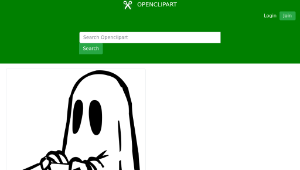 openclipart圖庫：Ghost with bag (black and white)-資源代表圖