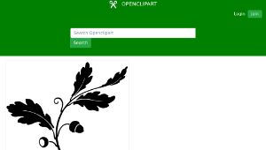 openclipart圖庫：Oak leaf and acorns-資源代表圖