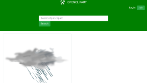 openclipart圖庫：weather icon - heavy rain縮圖