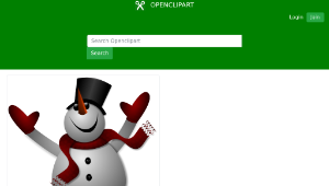 openclipart圖庫：Happy Snowman 1-資源代表圖
