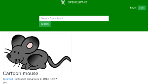 openclipart圖庫：Cartoon mouse-資源代表圖