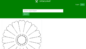 openclipart圖庫：Flower 16 petal template
