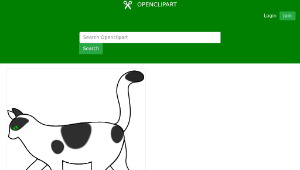 openclipart圖庫：white cat walking