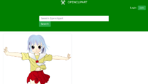 openclipart圖庫：a walking girl