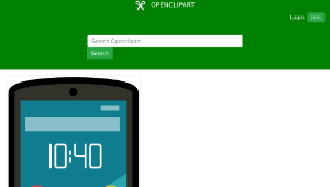 openclipart圖庫：Cartoon Android Smartphone
