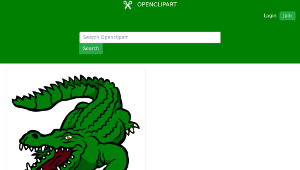 openclipart圖庫：crocodile - coloured