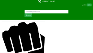 openclipart圖庫：Punching Fist