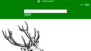 openclipart圖庫：stag head縮圖