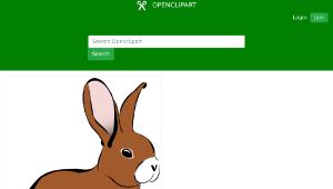 openclipart圖庫：Brown Rabbit縮圖