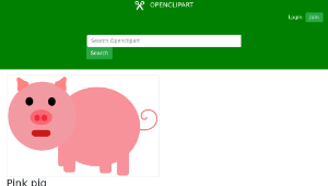 openclipart圖庫：Pink pig縮圖