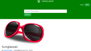 openclipart圖庫：Sunglasses