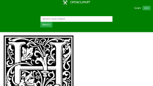 openclipart圖庫：William Morris Letter H