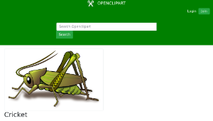 openclipart圖庫：Cricket縮圖