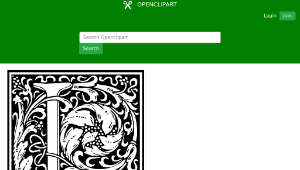 openclipart圖庫：William Morris Letter L縮圖