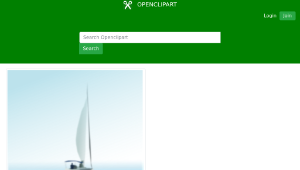 openclipart圖庫：Boat at Sea