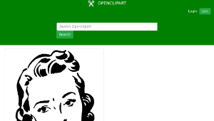 openclipart圖庫：Worried woman縮圖