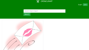openclipart圖庫：sealed with a kiss縮圖