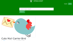 openclipart圖庫：Cute Mail Carrier Bird縮圖
