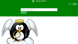 openclipart圖庫：Penguin in Heaven-資源代表圖