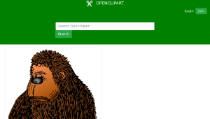 openclipart圖庫：Gorilla with Colour-資源代表圖
