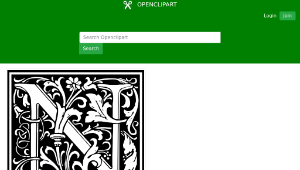 openclipart圖庫：William Morris Letter N-資源代表圖