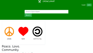 openclipart圖庫：Peace. Love. Community.-資源代表圖