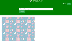 openclipart圖庫：Baby Girl Accessories pattern-資源代表圖
