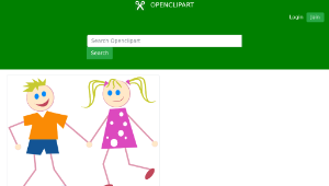 openclipart圖庫：Stick Figure Kids-資源代表圖